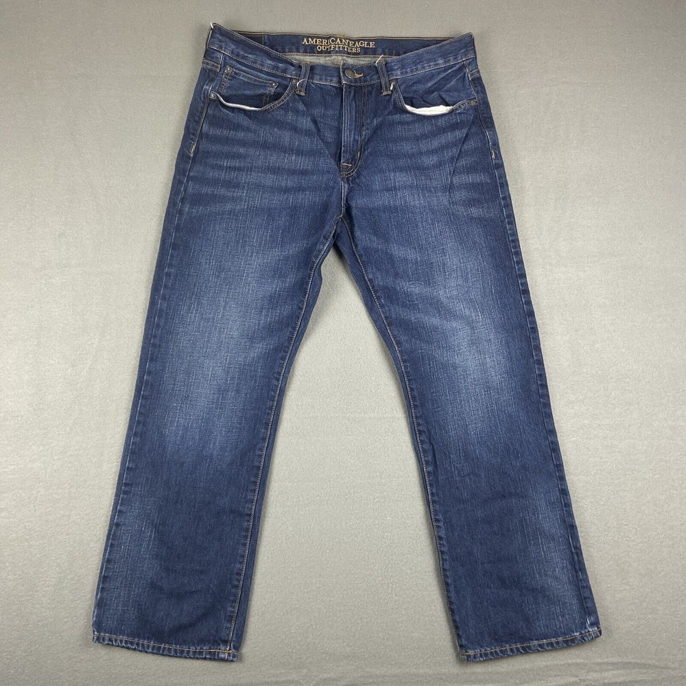 American Eagle Jeans Mens 36x29* Original Straight Denim Pants‎